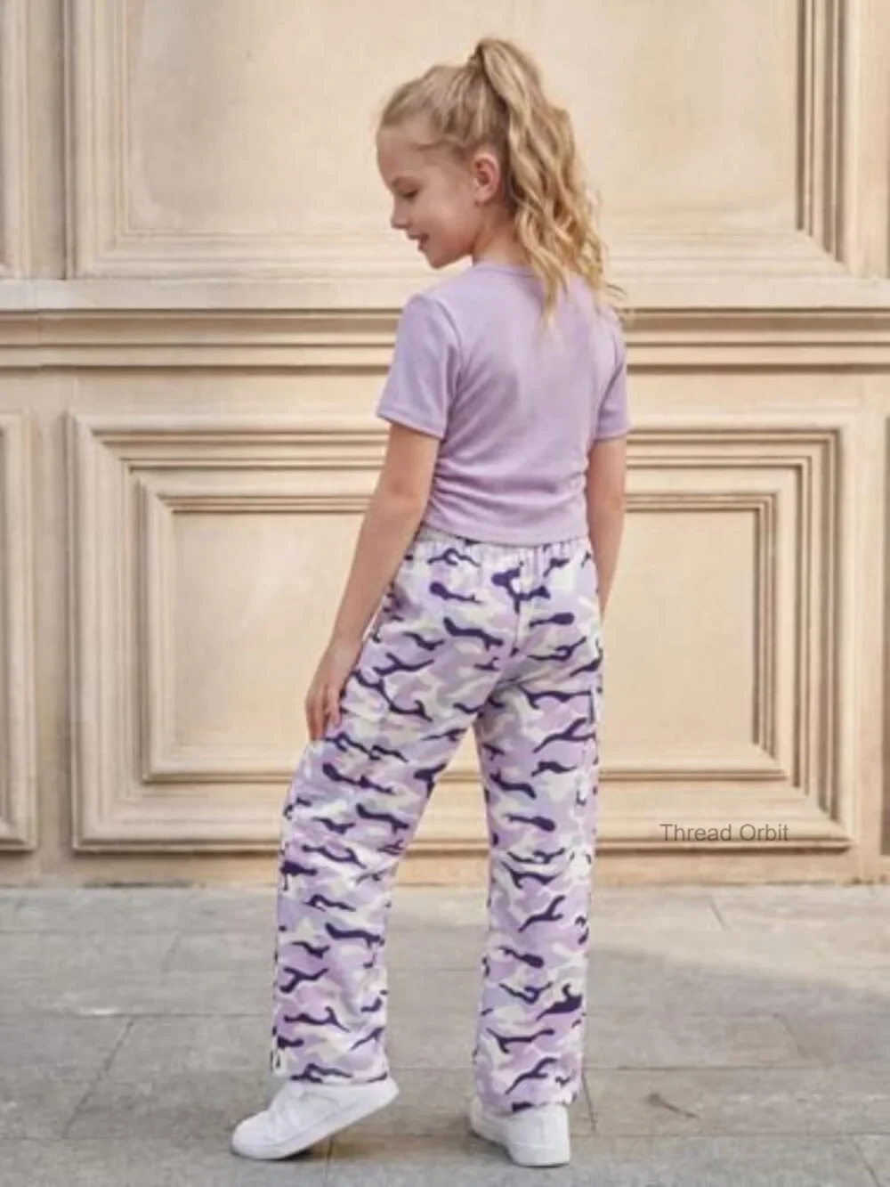 Girls 2 Piece Cargo Outfit Set with Pockets Athleisure Tween Travel